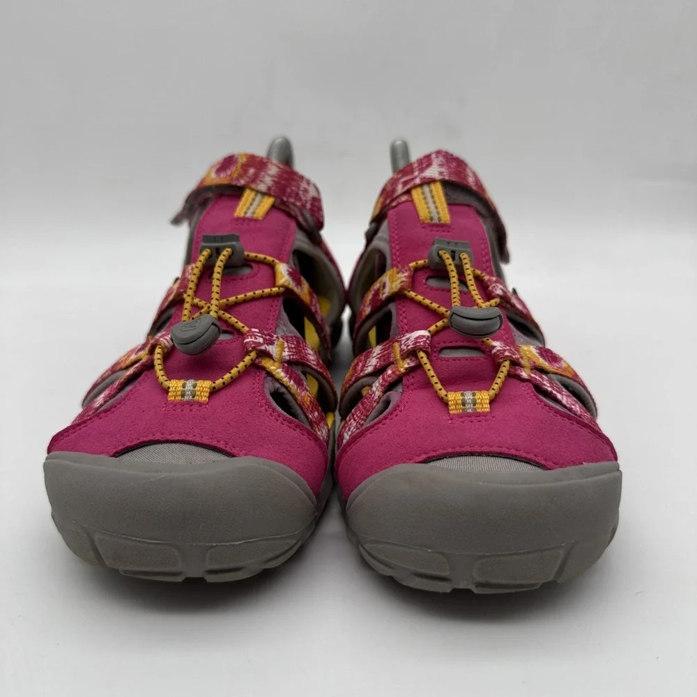 Keen Hiking Sandals Youth 7 Seacamp II CNX Pink Hook & Loop Tie Dye 1026320